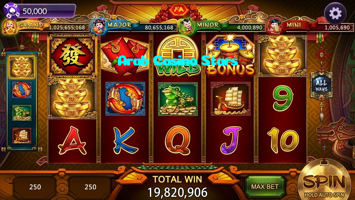Arab Casino Stars casino presented on mobile device in Pakistan with slots and live games